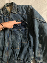 Load image into Gallery viewer, aw1986 Katharine Hamnett Denim Cargo Bomber Jacket - Size L
