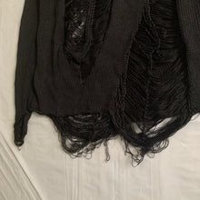 Load image into Gallery viewer, 1990s Yohji Yamamoto Destroyed Black Knitted Sweater - Size M