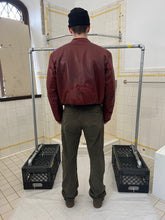 Load image into Gallery viewer, 2000s Armani Padded Faux Leather Red Moto Jacket - Size M