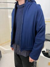 Load image into Gallery viewer, Late 1990s Mandarina Duck Navy Wide &amp; Crop Jersey Hoodie - Size L