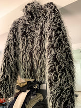 Load image into Gallery viewer, 1990s Dexter Wong Cropped Furry Monster Jacket - Size M
