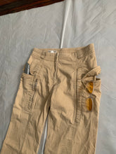 Load image into Gallery viewer, 2000s Armani Beige Gimmick Cargo Pocket Work Pants - Size S