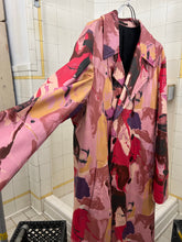Load image into Gallery viewer, aw1997 Yohji Yamamoto Polyurethane Coated Abstract Print Trench Coat - Size OS