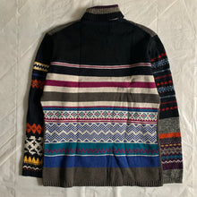 Load image into Gallery viewer, aw2007 Yohji Yamamoto Intarsia Cyborg 009 Villian Turtleneck Sweater - Size L