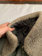 Load image into Gallery viewer, 1994 CDGH Slate Grey Leather Jacket with Removable Fur Collar - Size XL