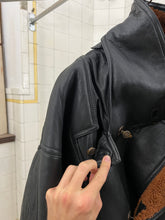 Load image into Gallery viewer, 1980s Marithe Francois Girbaud x Compagnie Des Montagnes &amp; Des Forets Leather Shearling Coat with Expandable Collar - Size XL