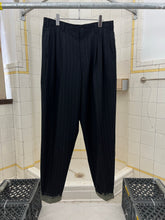 Load image into Gallery viewer, aw1993 Comme des Garcons Homme Plus Pleated Pinstripe Trousers with Bleach Dipped Hems - Size L