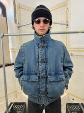 Load image into Gallery viewer, 1980s Marithe Francois Girbaud x Complemets Light Wash Denim Cargo Jacket with Front Buckle Closures - Size M