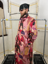 Load image into Gallery viewer, aw1997 Yohji Yamamoto Polyurethane Coated Abstract Print Trench Coat - Size OS