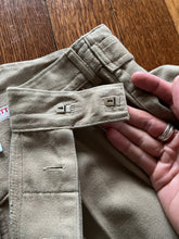 Load image into Gallery viewer, 1980s Katharine Hamnett Khaki Flap Pocket Pleated Trousers - Size M