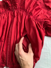 Load image into Gallery viewer, aw2007 Issey Miyake APOC Cropped Red Jacket with Pleats and Ribbing Details - Size S