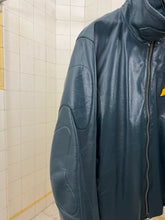 Load image into Gallery viewer, 2000s Yohji Yamamoto x Dainese Y’s Blue Leather Moto Jacket - Size XL