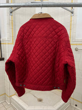 Load image into Gallery viewer, 1990s Armani Quilted Nylon Red Trucker Jacket - Size L