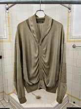 Load image into Gallery viewer, 1980s Issey Miyake Rib Trim Cardigan with PVC Back and Elbow Applications - Size L