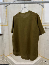 Load image into Gallery viewer, 2000s Mandarina Duck Khaki Green Reversible Linen Chest Pocket Shirt - Size M