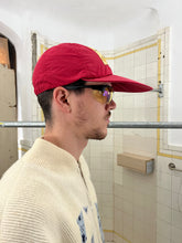 Load image into Gallery viewer, 1990s Armani Red Long-Brim Logo Cap - Size OS