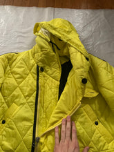 Load image into Gallery viewer, aw1993 Issey Miyake Quilted Yellow Nylon Moto Parka with Wrap Neck and Packable Hood - Size L