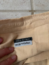 Load image into Gallery viewer, ss1994 Armani Mixed Weave Cotton Beige Cargo Shirt - Size L