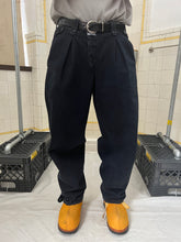 Load image into Gallery viewer, 1980s Marithe Francois Girbaud Pleated Denim Pants with Buttoned Pockets and Adjustable Hems - Size XL