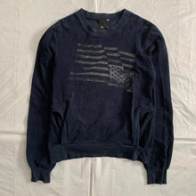 Load image into Gallery viewer, 2000s Bernhard Willhelm Faded Aqua Insideout Crewneck with Kangaroo Pocket - Size M