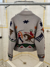 Load image into Gallery viewer, 1980s Katharine Hamnett Native American Intarsia Cropped Turtleneck Sweater - Size M