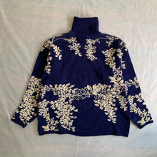 Load image into Gallery viewer, aw1986 Yohji Yamamoto Blue Olive Leaves Turtleneck - Size M