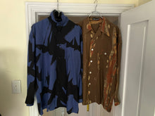 Load image into Gallery viewer, aw1991 Issey Miyake Brush Graphic High Neck Shirt - Size L
