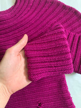 Load image into Gallery viewer, 1990s Yohji Yamamoto Magenta Circular Weave Wool Sweater - Size M