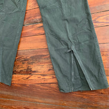 Load image into Gallery viewer, 1990s Armani Olive High Waist Military Trousers with Zipper Hems - Size M