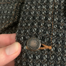 Load image into Gallery viewer, 1997 CDGH Charcoal Grey Textured Tweed Trucker Jacket - Size M