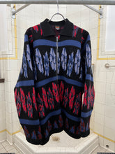 Load image into Gallery viewer, 1980s Marithe Francois Girbaud x Maillaparty Zippered Intarsia Sweater - Size L