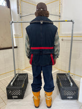 Load image into Gallery viewer, aw1993 Armani Denim Life Preserver Jacket with Removable Sleeves and Packable Hood - Size M