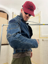 Load image into Gallery viewer, Vintage Padded Denim Moto Jacket - Size M
