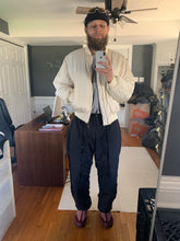Load image into Gallery viewer, 1990s Armani Oversized White Nylon Bomber Jacket - Size OS