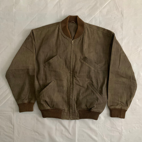 1980s CDGH Tan Bomber Jacket - Size L