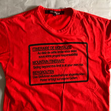 Load image into Gallery viewer, ss2005 Junya Watanabe Red Hiking Graphic Tee - Size S