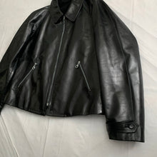 Load image into Gallery viewer, aw1997 Yohji Yamamoto Cropped Black Leather Jacket - Size OS