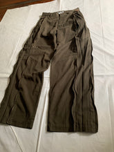 Load image into Gallery viewer, ss2001 Issey Miyake Dark Khaki Front Zipper Trousers - Size S