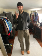 Load image into Gallery viewer, 1990 CDGH Cropped Black Leather Bomber Jacket - Size OS