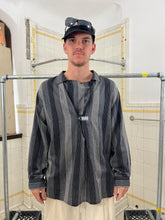 Load image into Gallery viewer, 1980s Marithe Francois Girbaud Stripped Asymmetrical Pajama Shirt - Size L