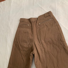 Load image into Gallery viewer, 1980s Katharine Hamnett Brown Cotton Military Trousers with Zipper Hems - Size M