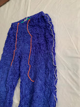 Load image into Gallery viewer, aw1999 Issey Miyake Blue Crinkled Bungee Pants - Size M