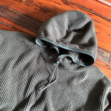 Load image into Gallery viewer, aw1999 Issey Miyake Ribbed Fleece Teal Hoodie - Size L
