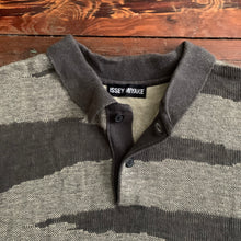 Load image into Gallery viewer, 1990s Issey Miyake Earth Tone Woven Graphic Polo - Size M