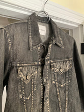 Load image into Gallery viewer, 2000s Yohji Yamamoto Faded Denim Trucker Jacket with Bleach Dipped Sleeve Hems - Size M
