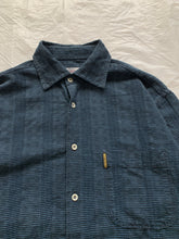 Load image into Gallery viewer, 1990s Armani Textured Weave Navy Shirt - Size L