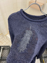Load image into Gallery viewer, ss1994 Issey Miyake Silk Sweater with Feather Applications - Size L