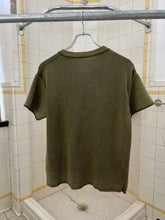 Load image into Gallery viewer, 2000s Mandarina Duck Khaki Green Knit Tee with Jersey Sleeves - Size M