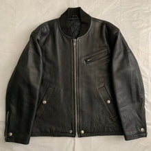 Load image into Gallery viewer, 1990 CDGH Cropped Black Leather Bomber Jacket - Size OS