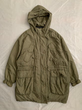 Load image into Gallery viewer, 1990s Katharine Hamnett Khaki Silk Military Parka - Size XL